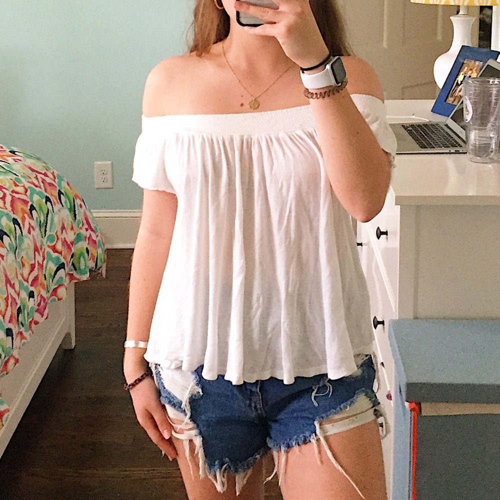 White Off the Shoulder Top